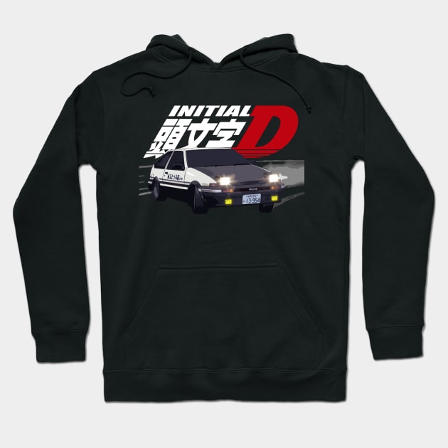 toyota trueno ae86 corolla INITIAL D Hoodie by cowtown_cowboy